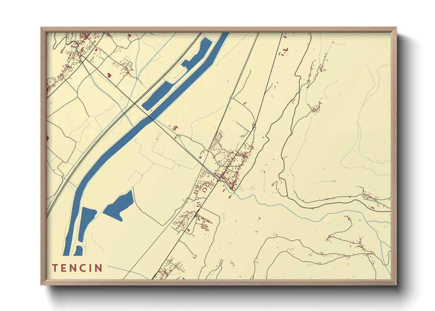 Une affiche de carte sur Tencin