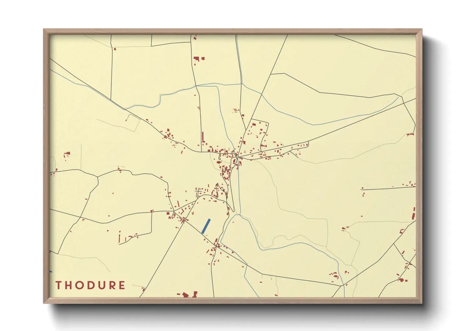 Une affiche de carte sur Thodure