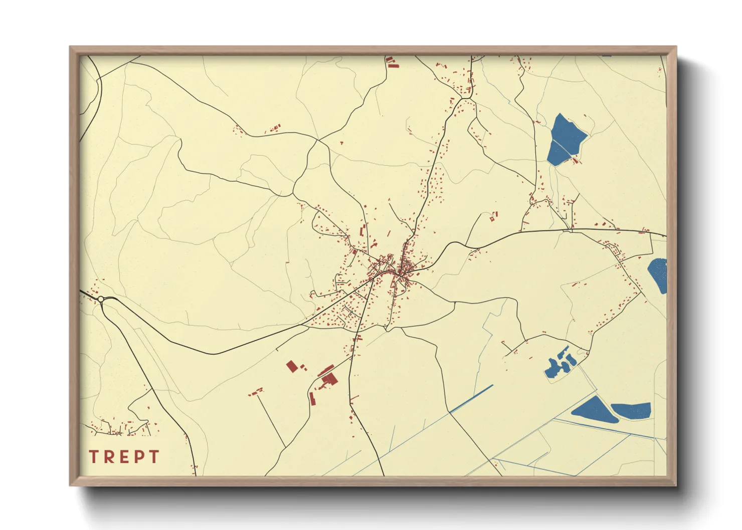 Une affiche de carte sur Trept