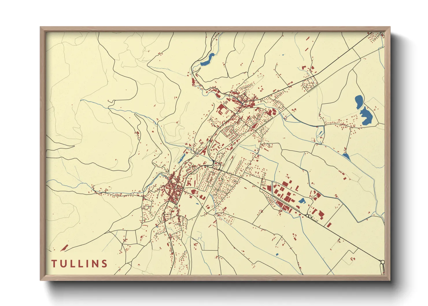 Une affiche de carte sur Tullins