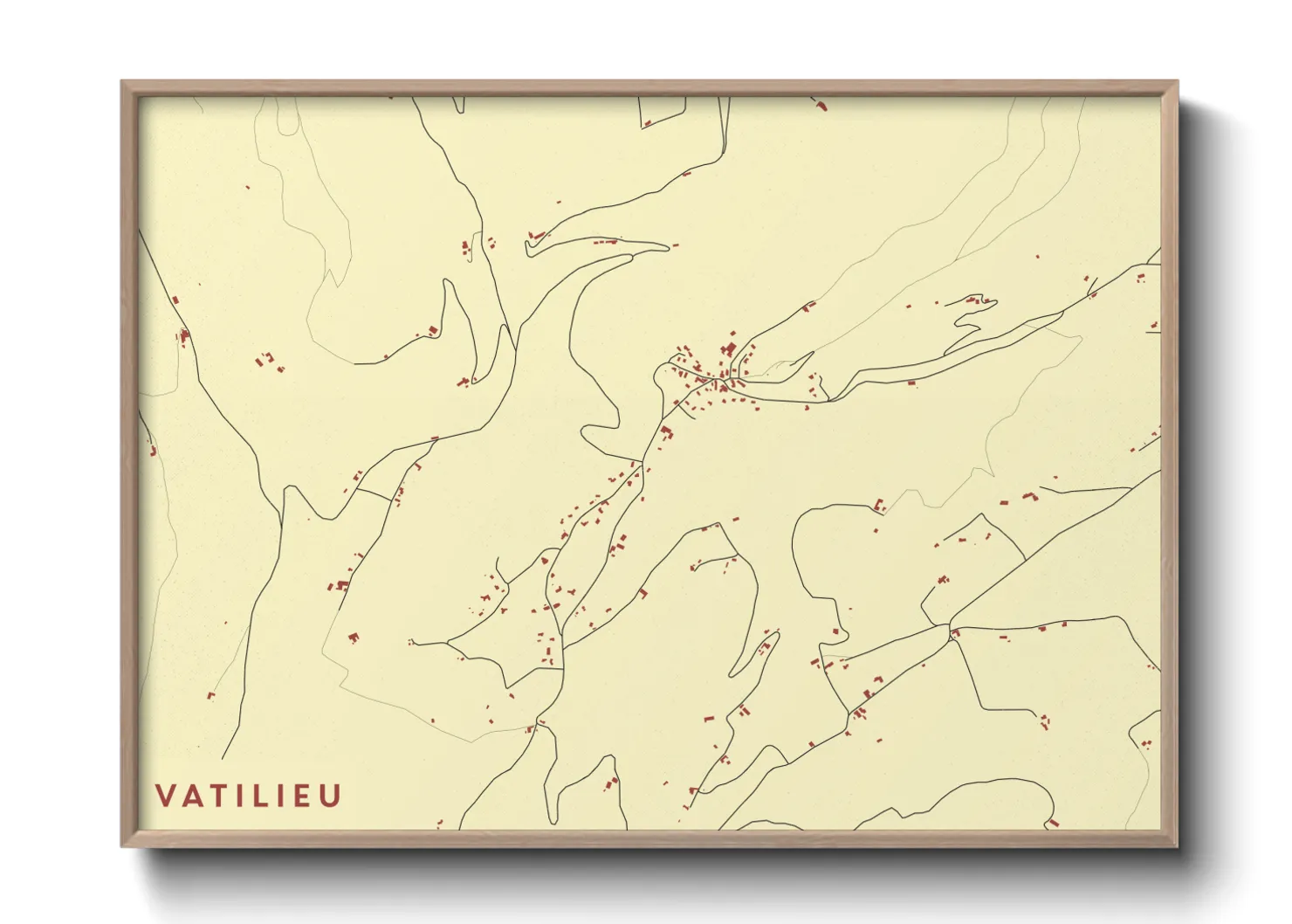 Une affiche de carte sur Vatilieu