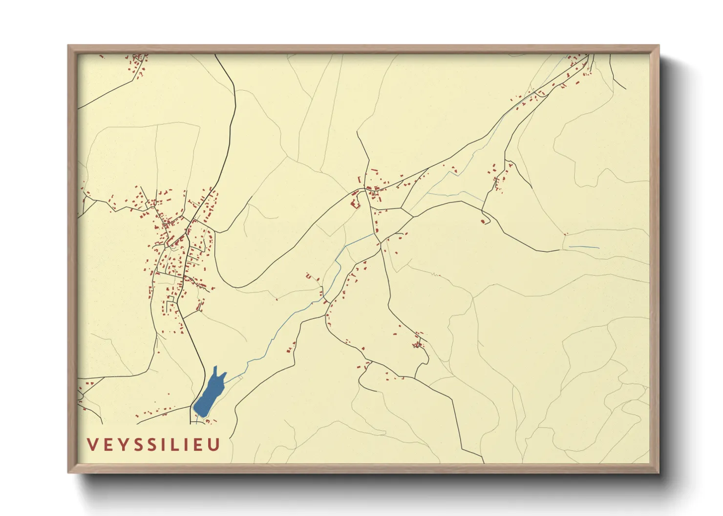 Une affiche de carte sur Veyssilieu