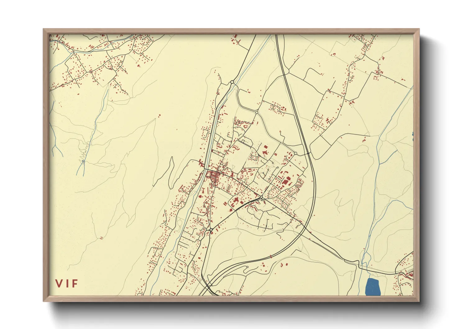 Une affiche de carte sur Vif