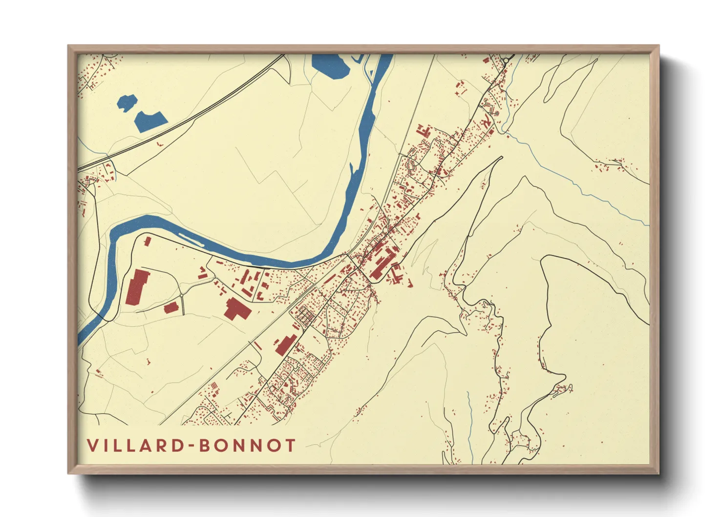 Une affiche de carte sur Villard-Bonnot