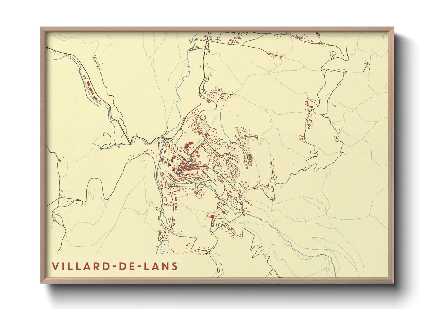 Une affiche de carte sur Villard-de-Lans