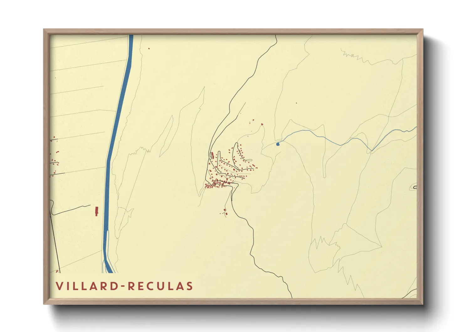 Une affiche de carte sur Villard-Reculas