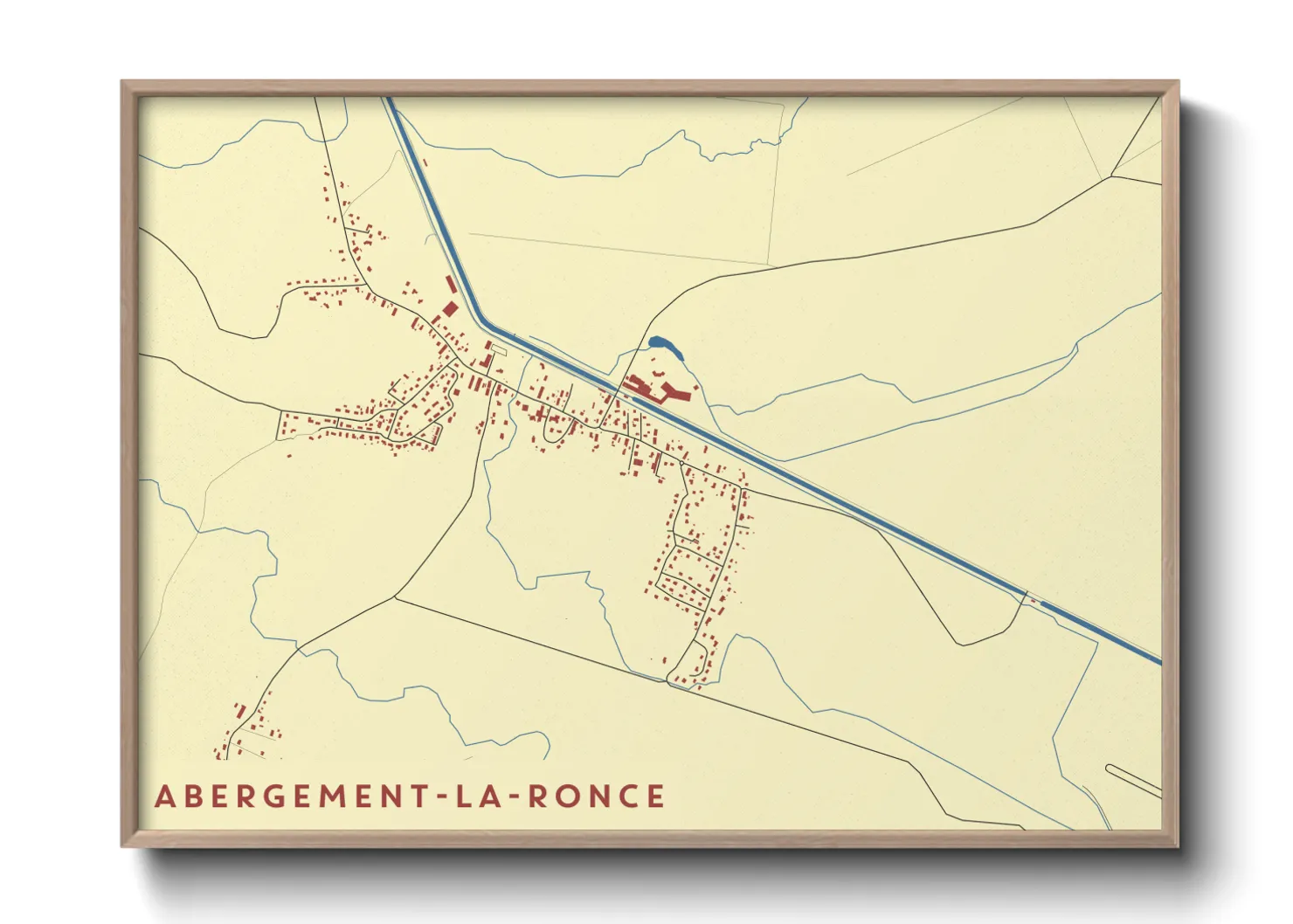 Une affiche de carte sur Abergement-la-Ronce