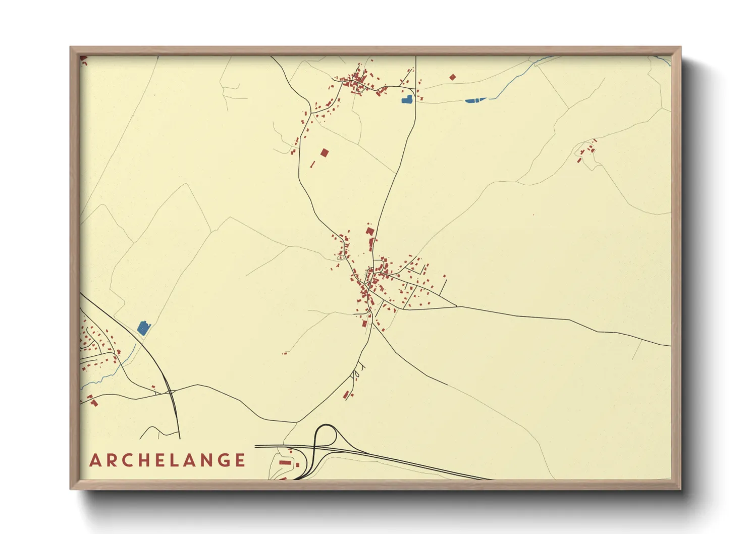 Une affiche de carte sur Archelange