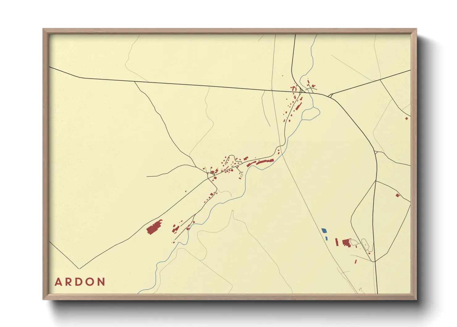 Une affiche de carte sur Ardon