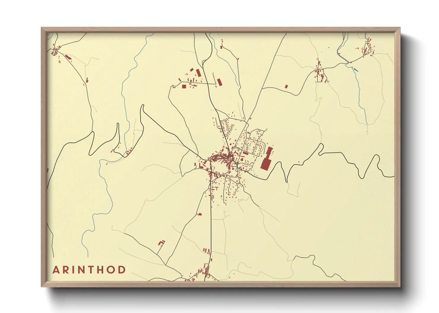 Une affiche de carte sur Arinthod