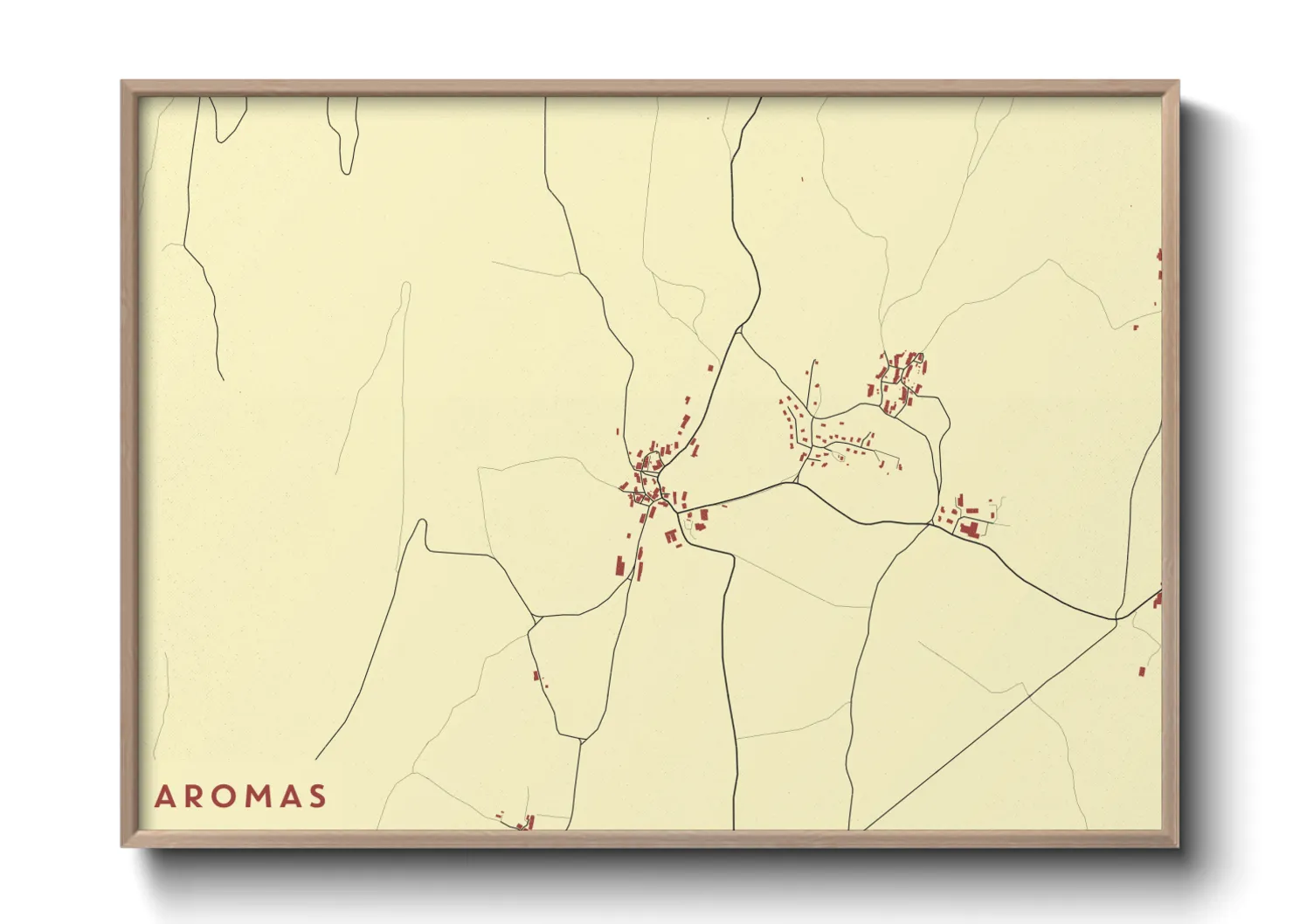 Une affiche de carte sur Aromas