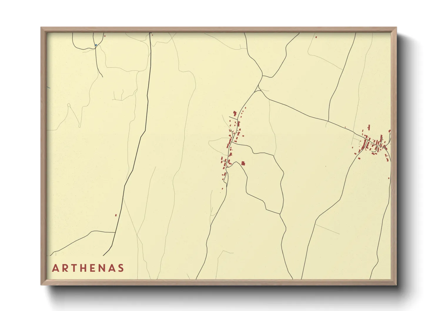 Une affiche de carte sur Arthenas
