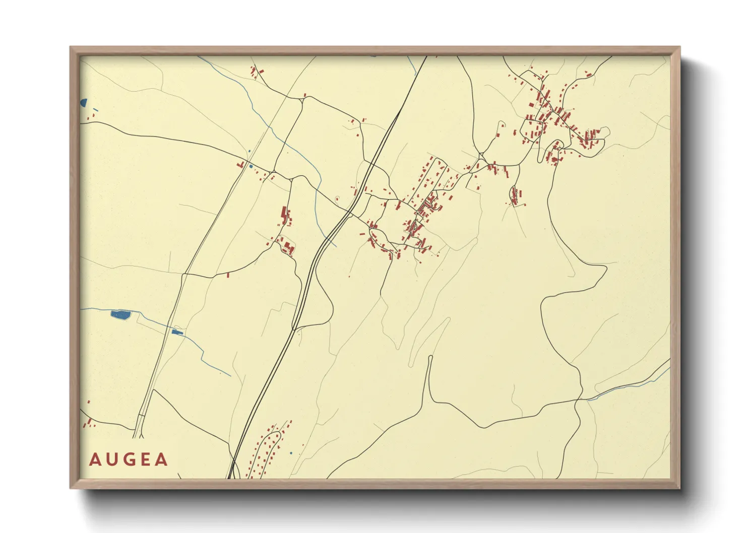 Une affiche de carte sur Augea