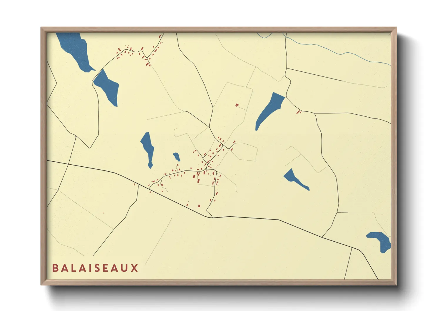 Une affiche de carte sur Balaiseaux