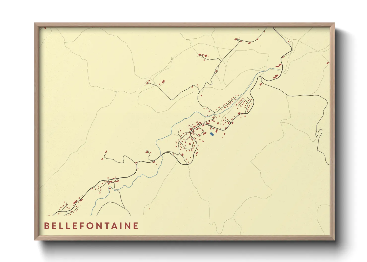 Une affiche de carte sur Bellefontaine