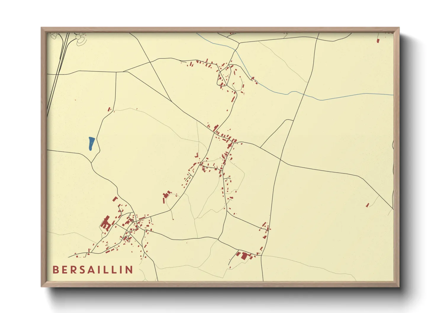 Une affiche de carte sur Bersaillin