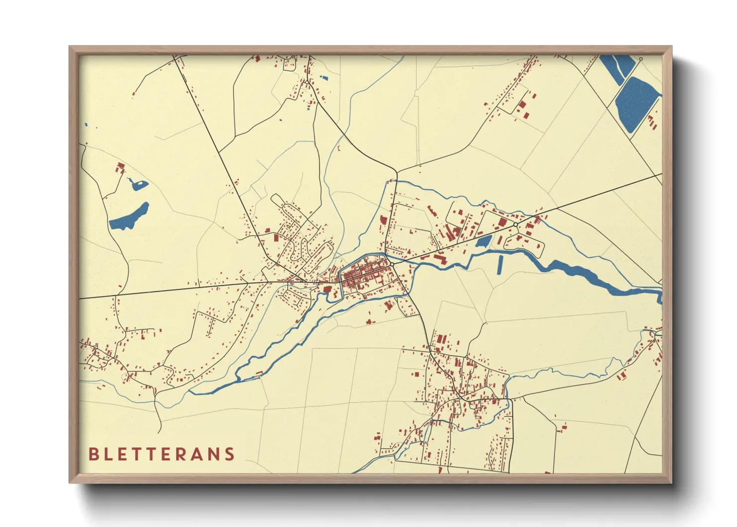 Une affiche de carte sur Bletterans