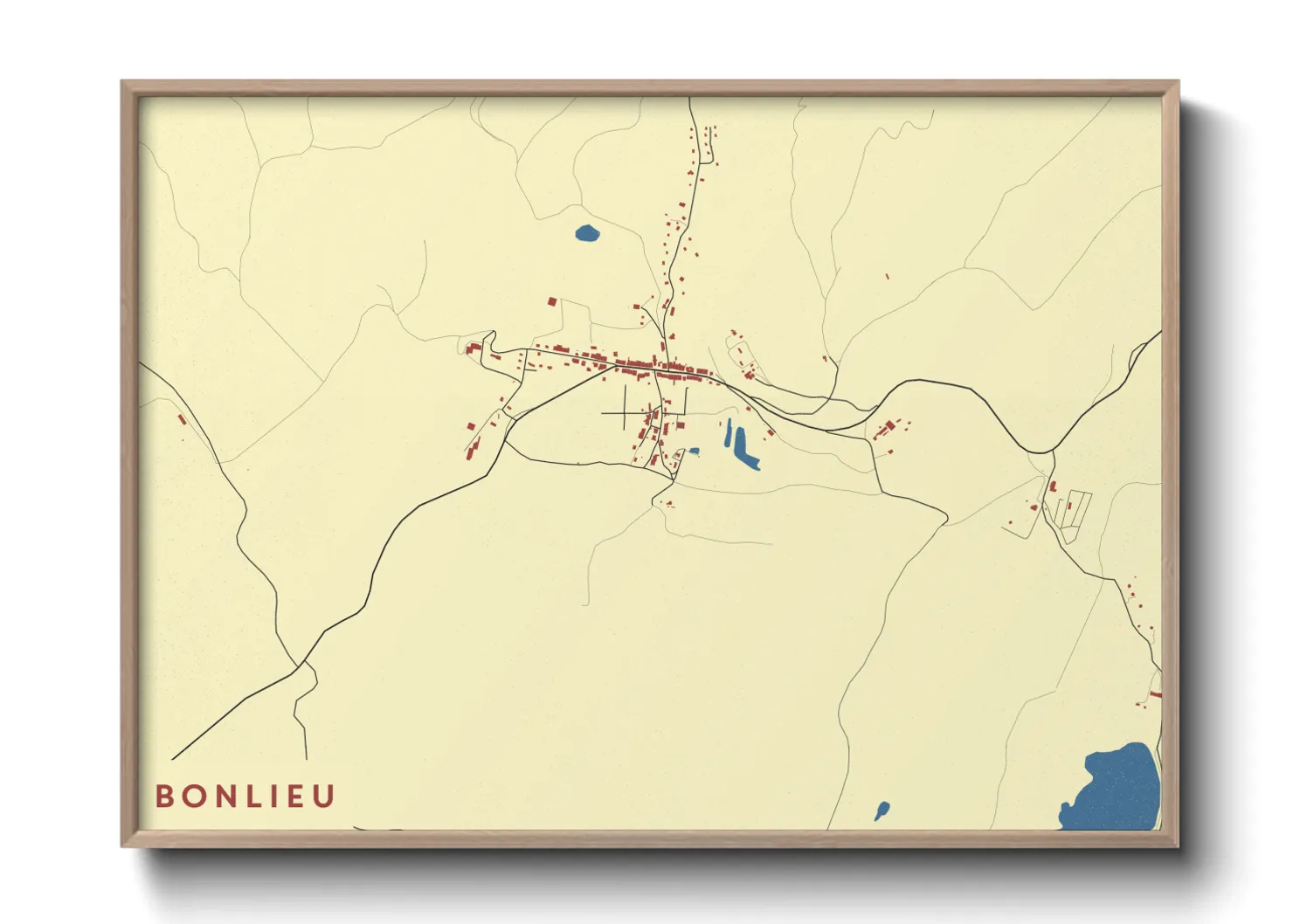 Une affiche de carte sur Bonlieu