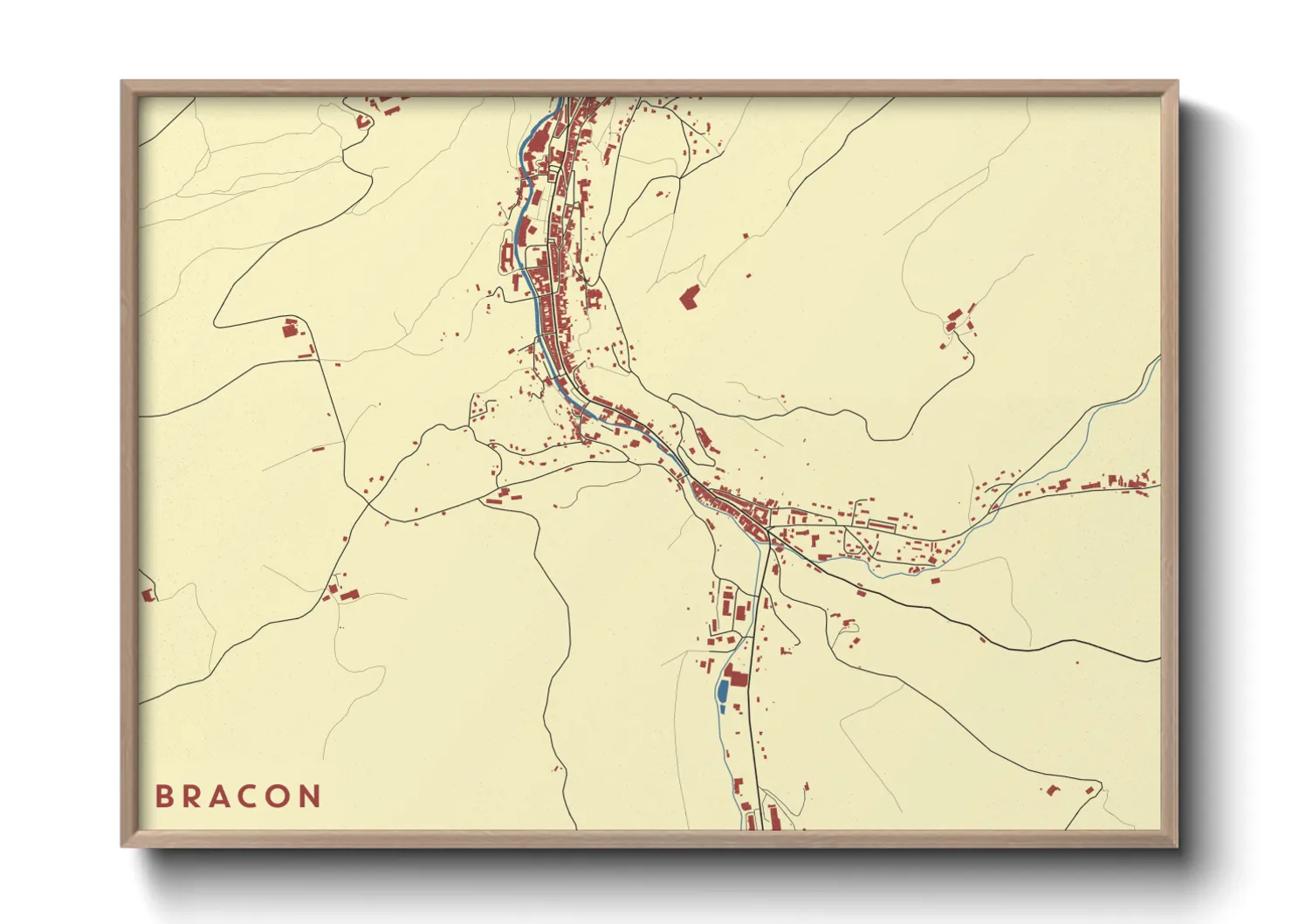 Une affiche de carte sur Bracon
