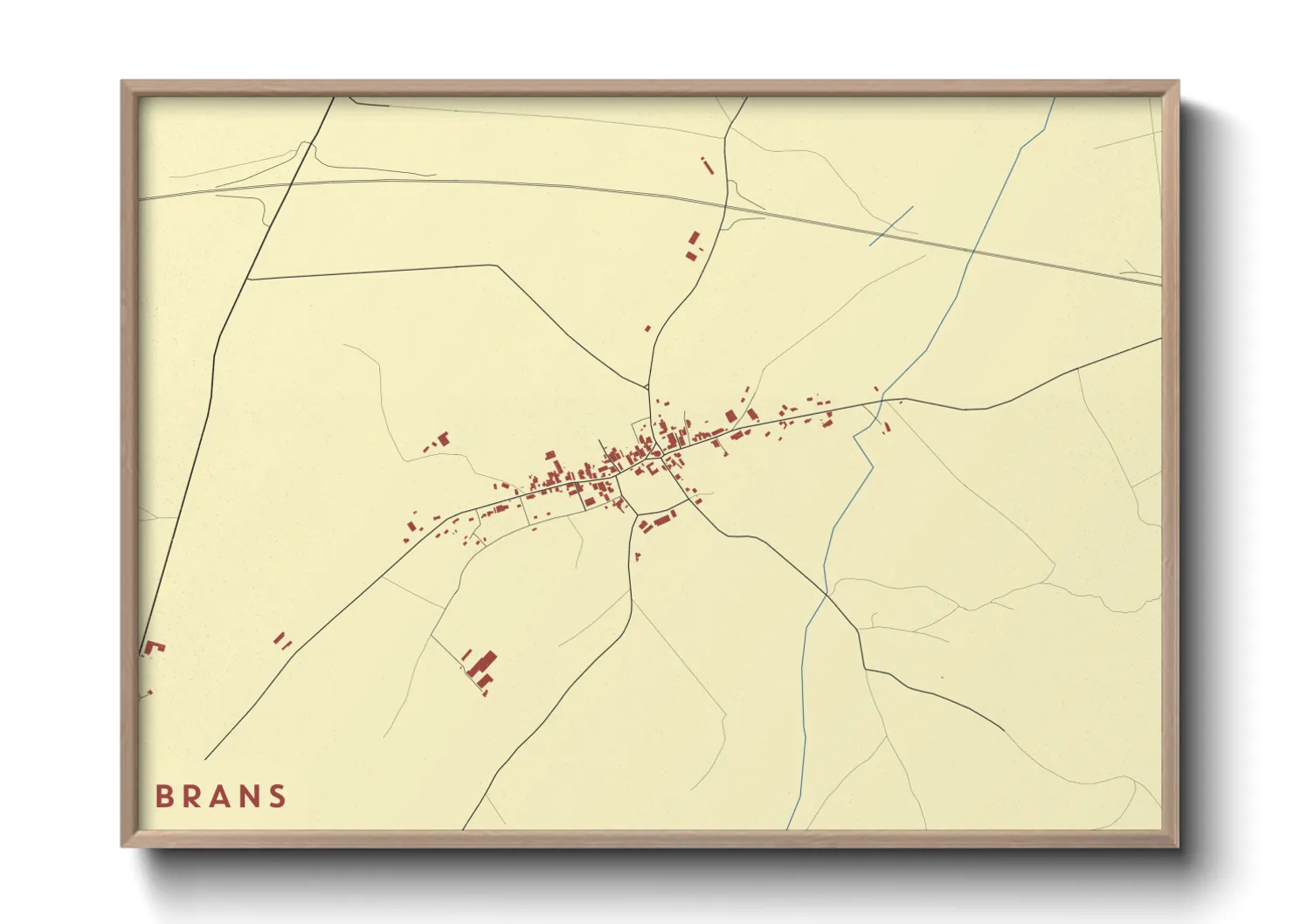 Une affiche de carte sur Brans