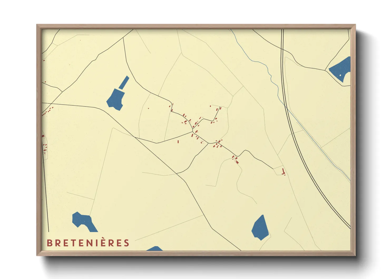 Une affiche de carte sur Bretenières