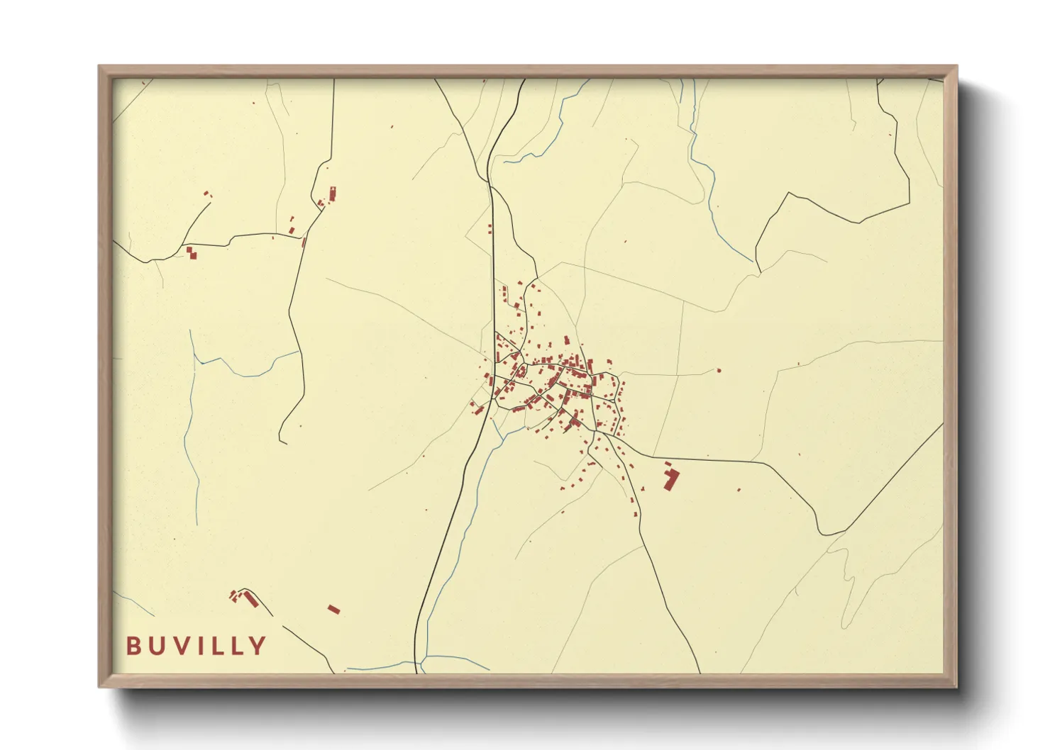 Une affiche de carte sur Buvilly