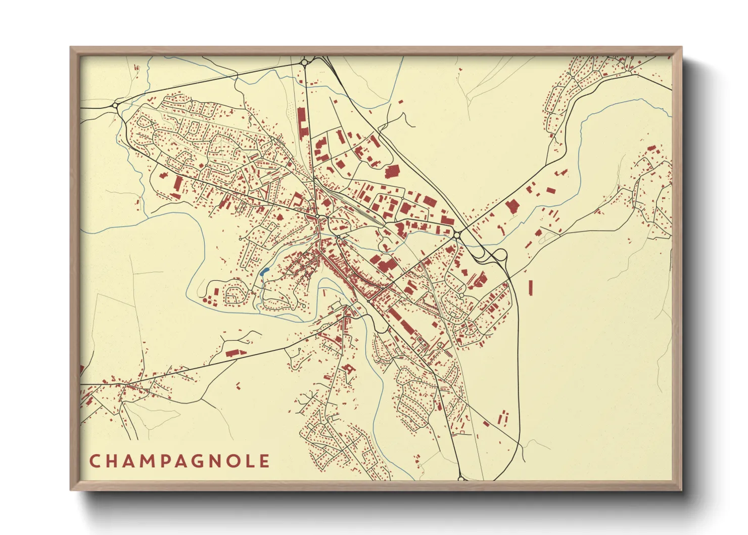 Une affiche de carte sur Champagnole