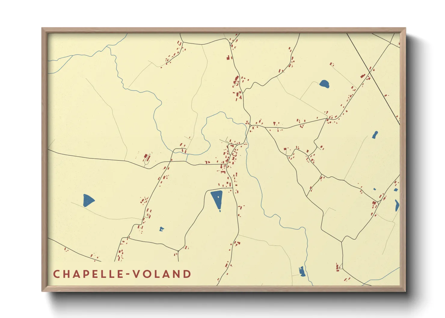 Une affiche de carte sur Chapelle-Voland