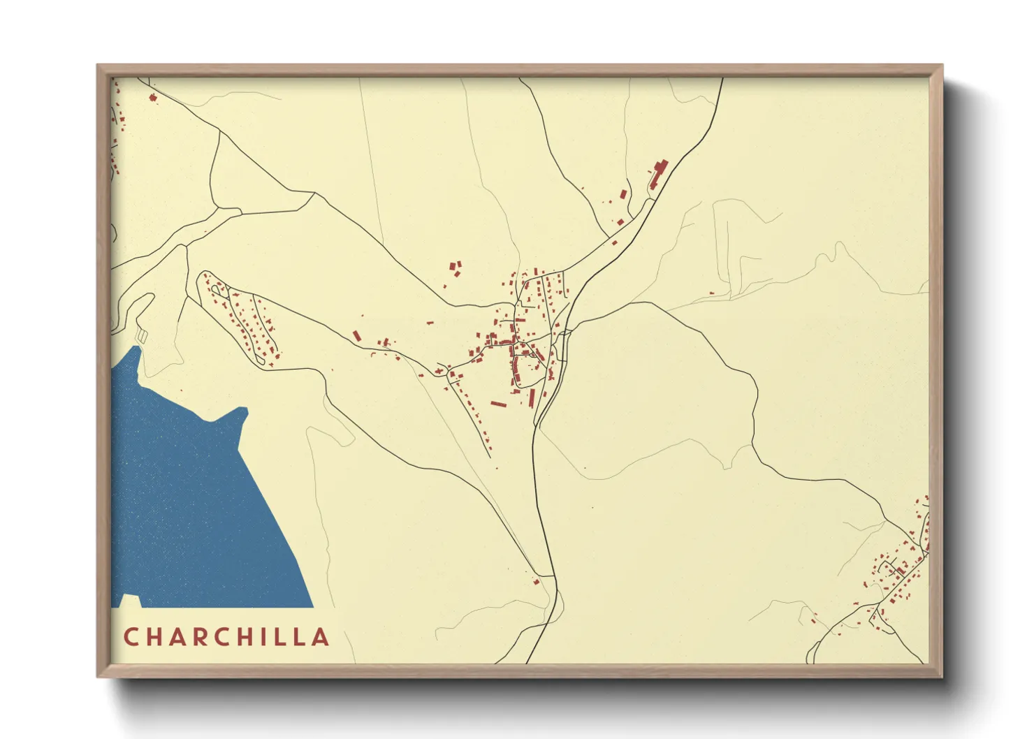 Une affiche de carte sur Charchilla