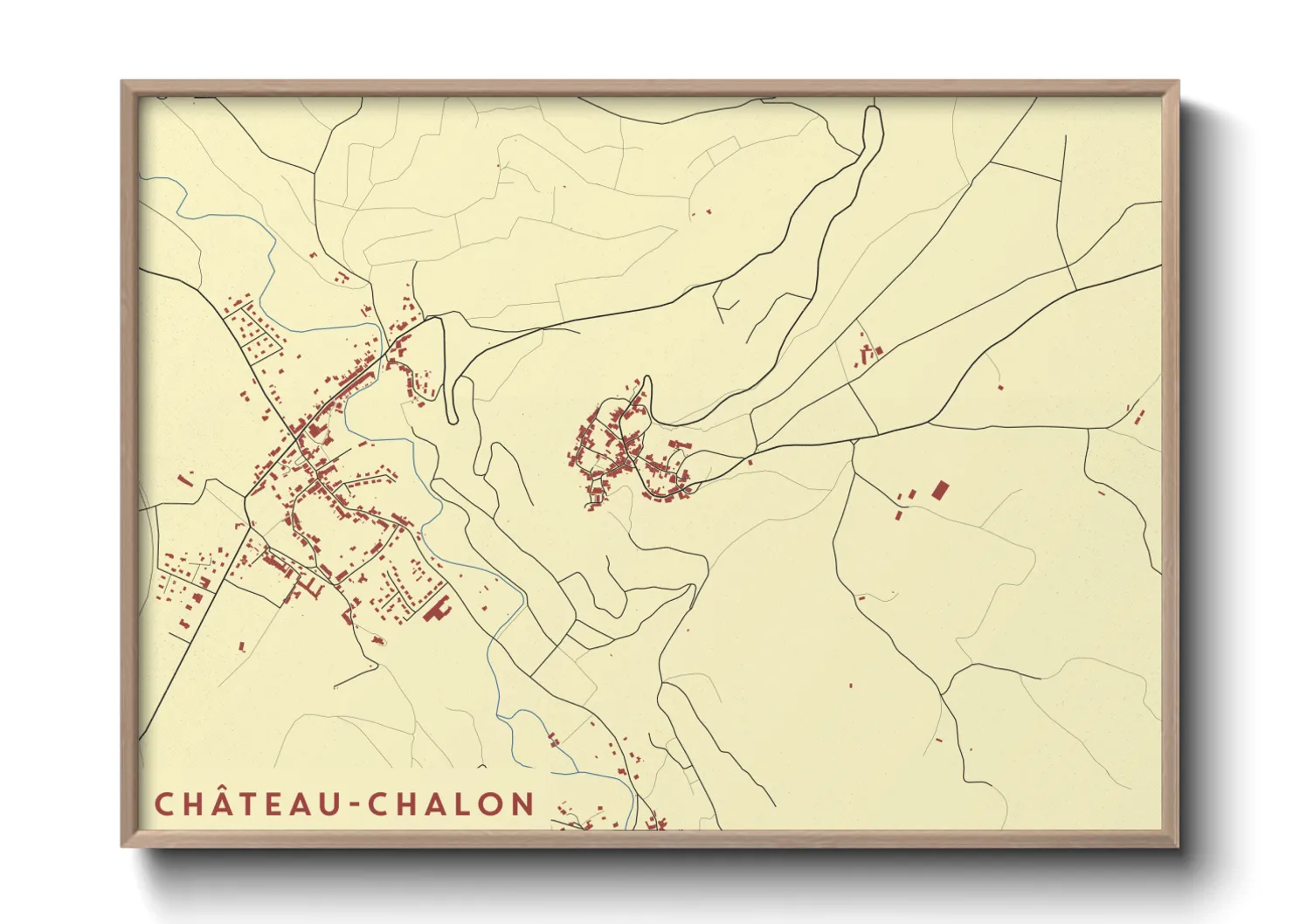 Une affiche de carte sur Château-Chalon