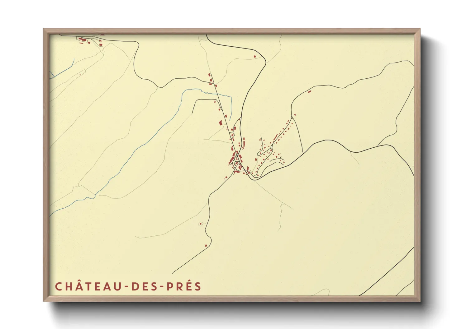 Une affiche de carte sur Château-des-Prés