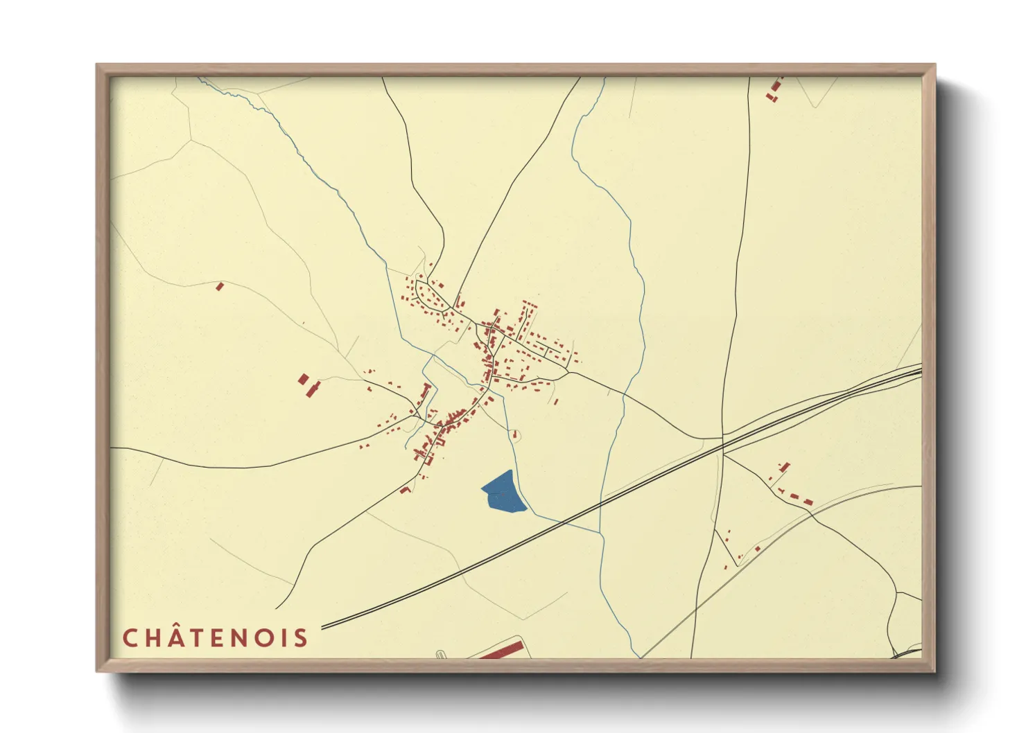 Une affiche de carte sur Châtenois