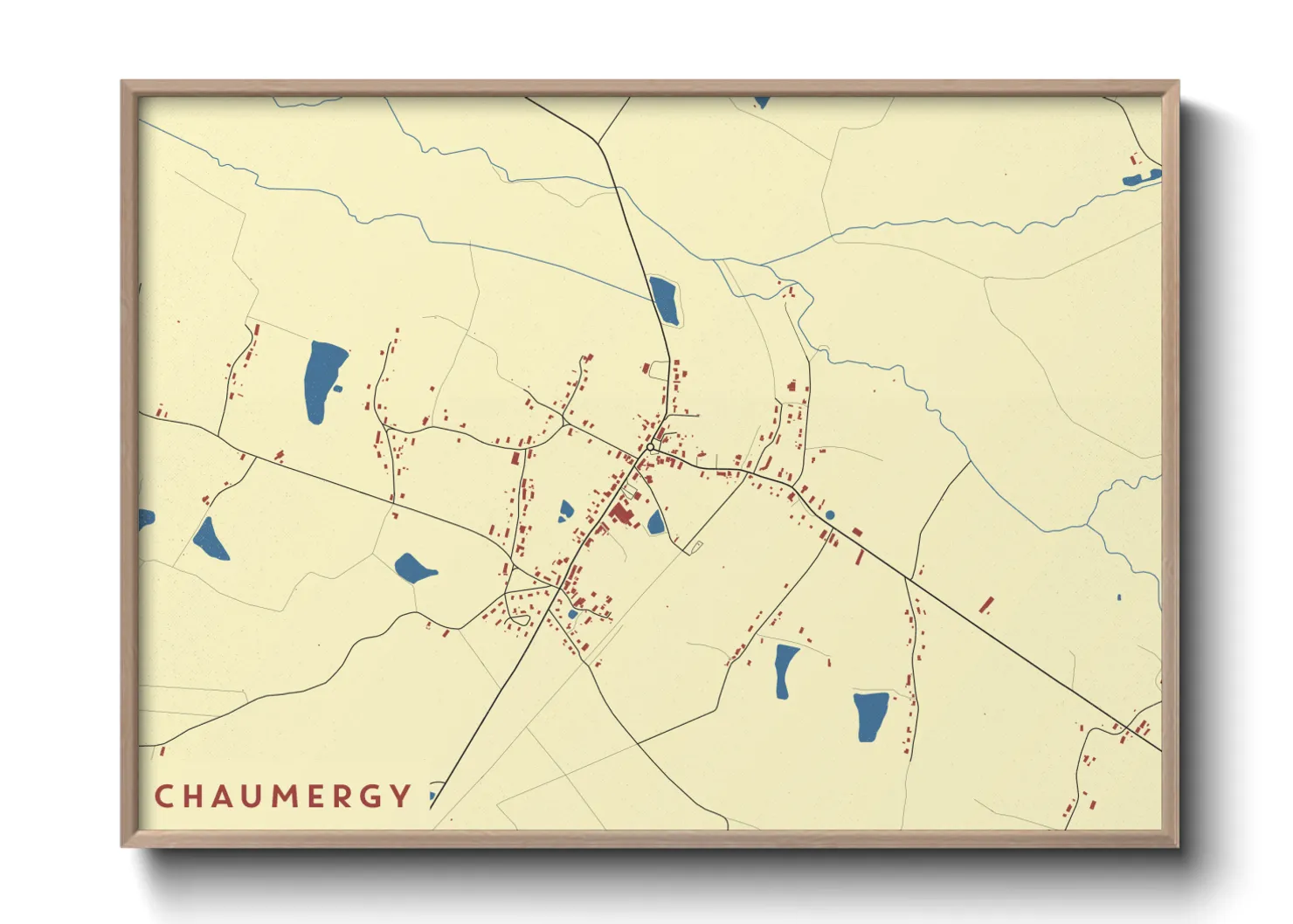 Une affiche de carte sur Chaumergy