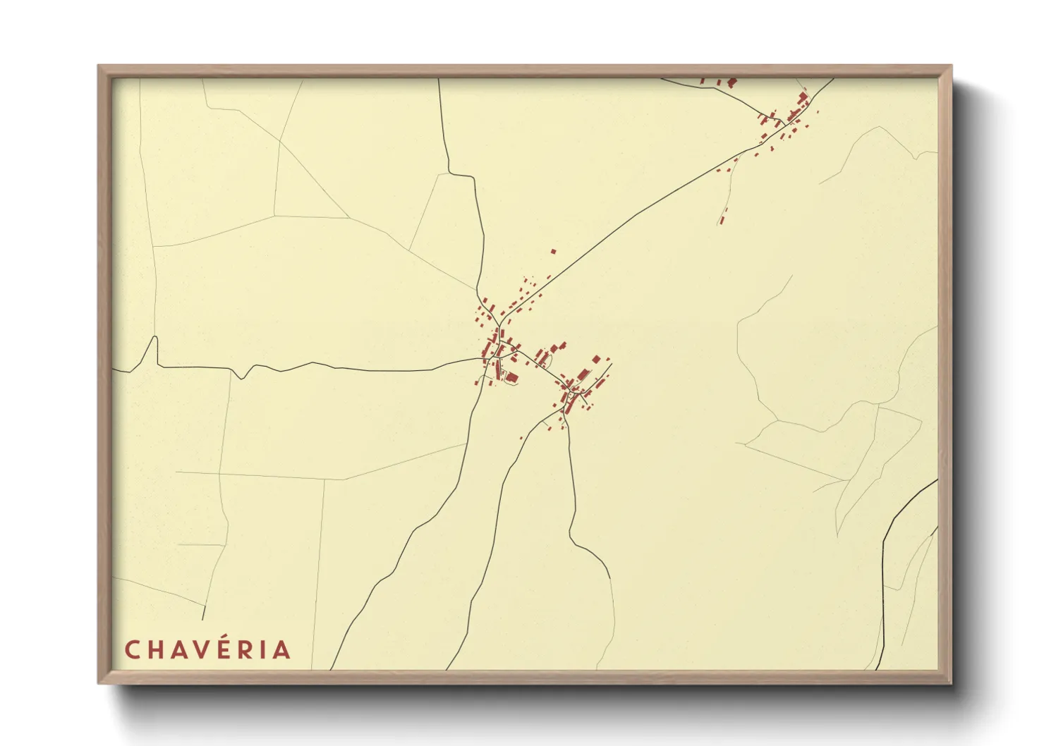 Une affiche de carte sur Chavéria