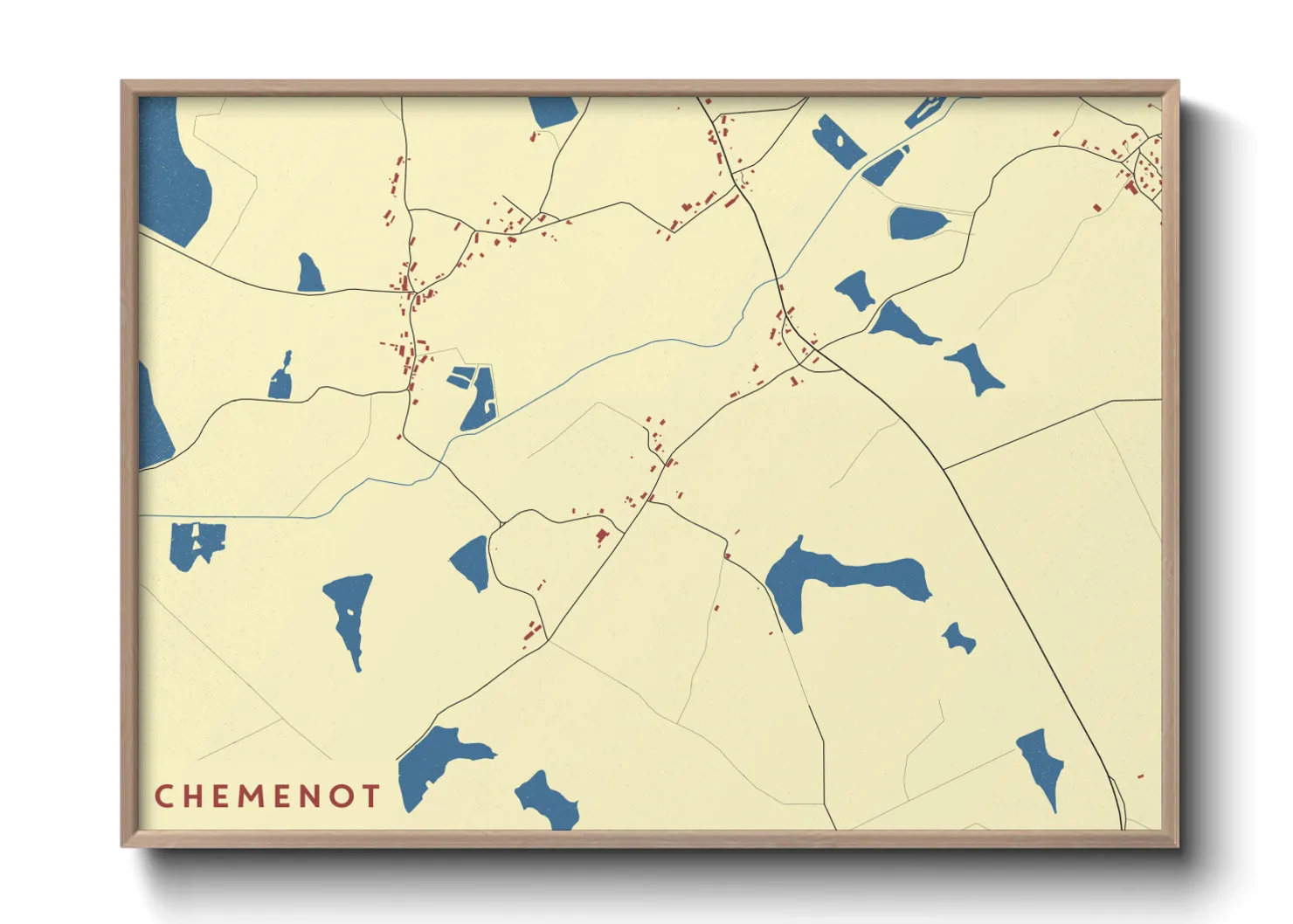 Une affiche de carte sur Chemenot