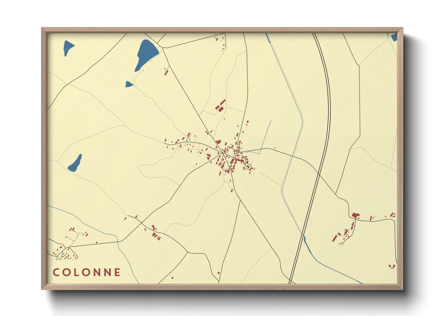 Une affiche de carte sur Colonne