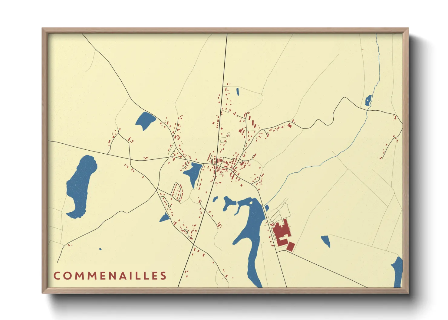 Une affiche de carte sur Commenailles