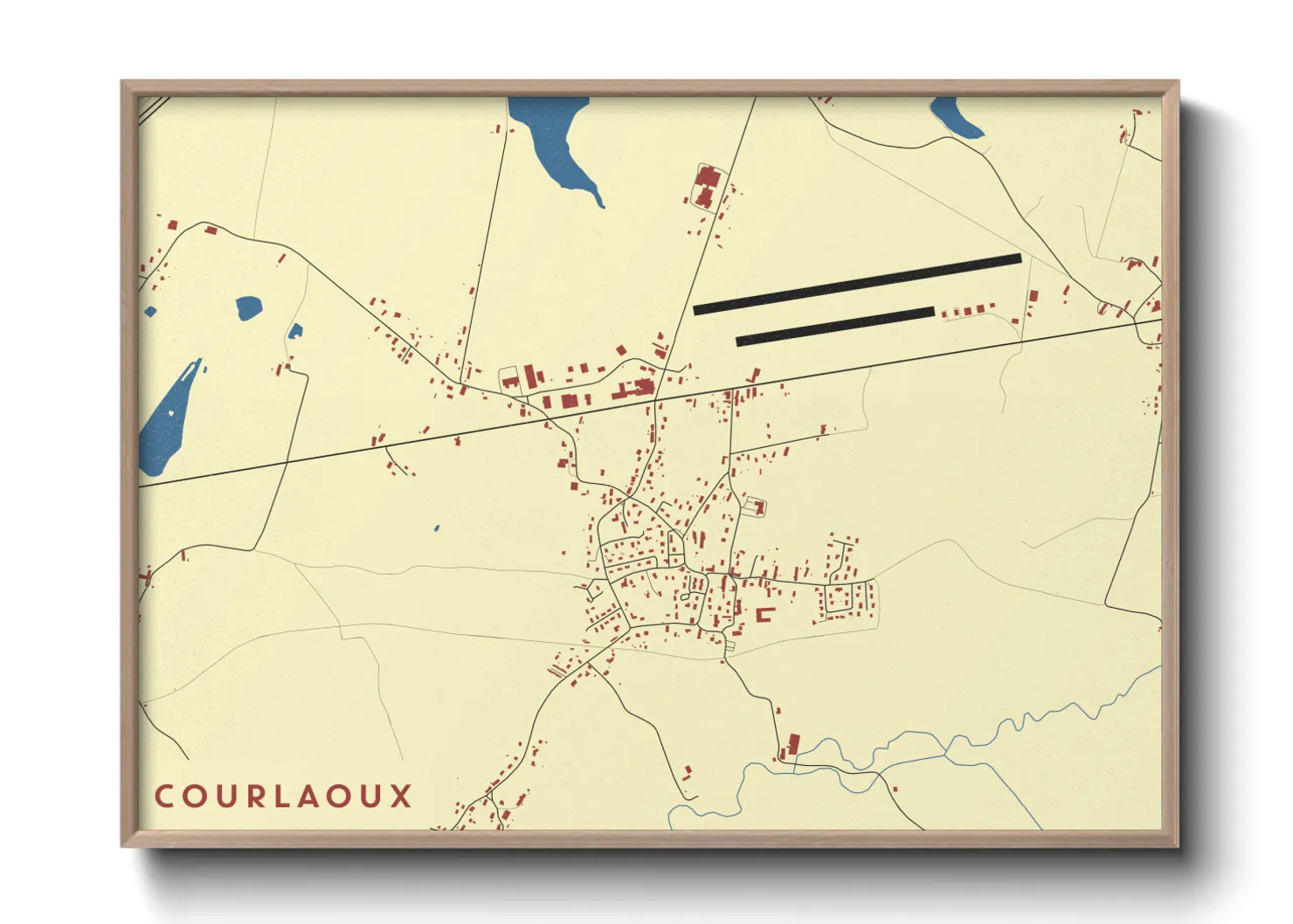 Une affiche de carte sur Courlaoux