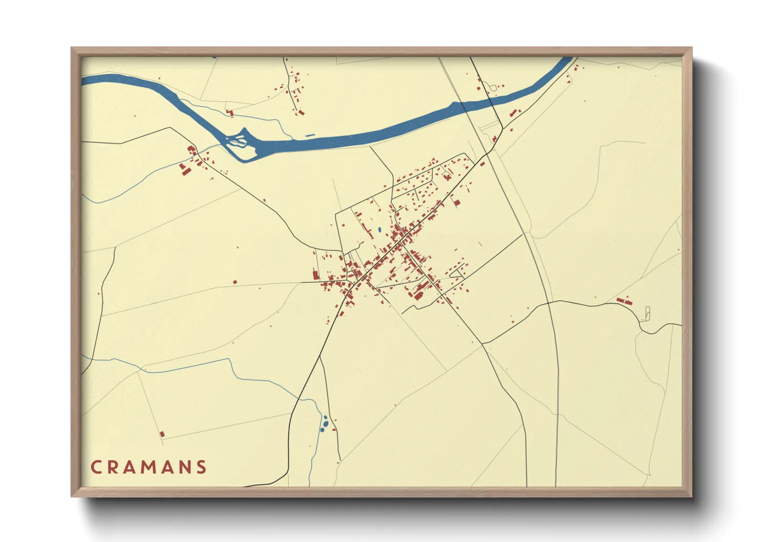 Une affiche de carte sur Cramans