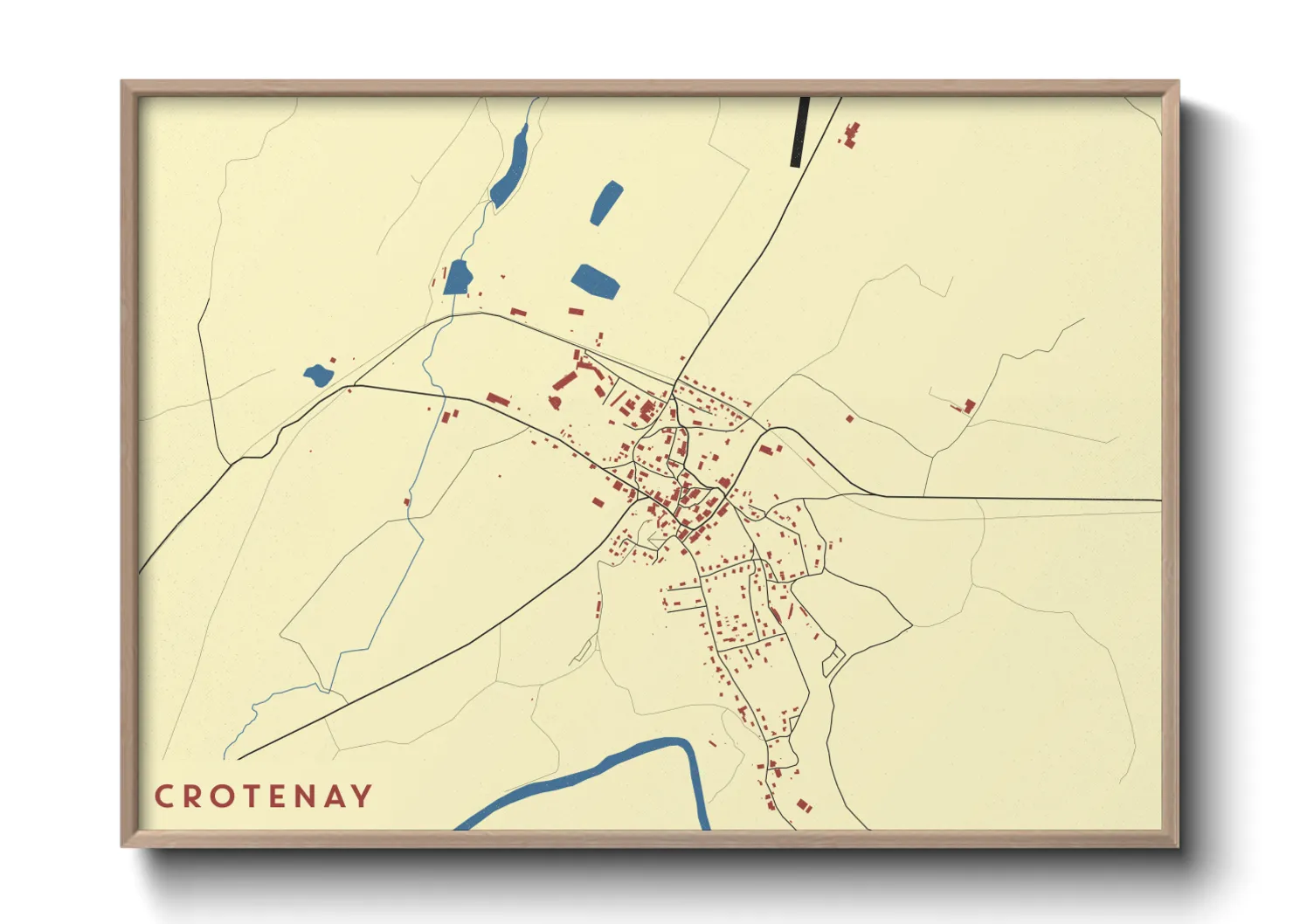 Une affiche de carte sur Crotenay