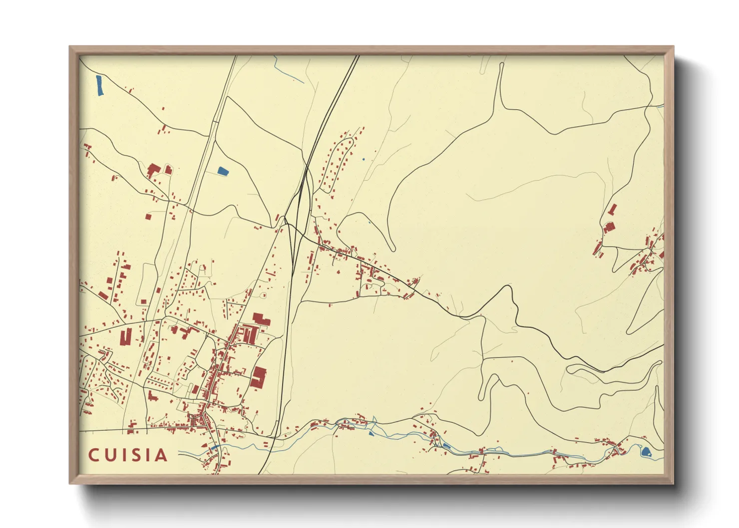 Une affiche de carte sur Cuisia