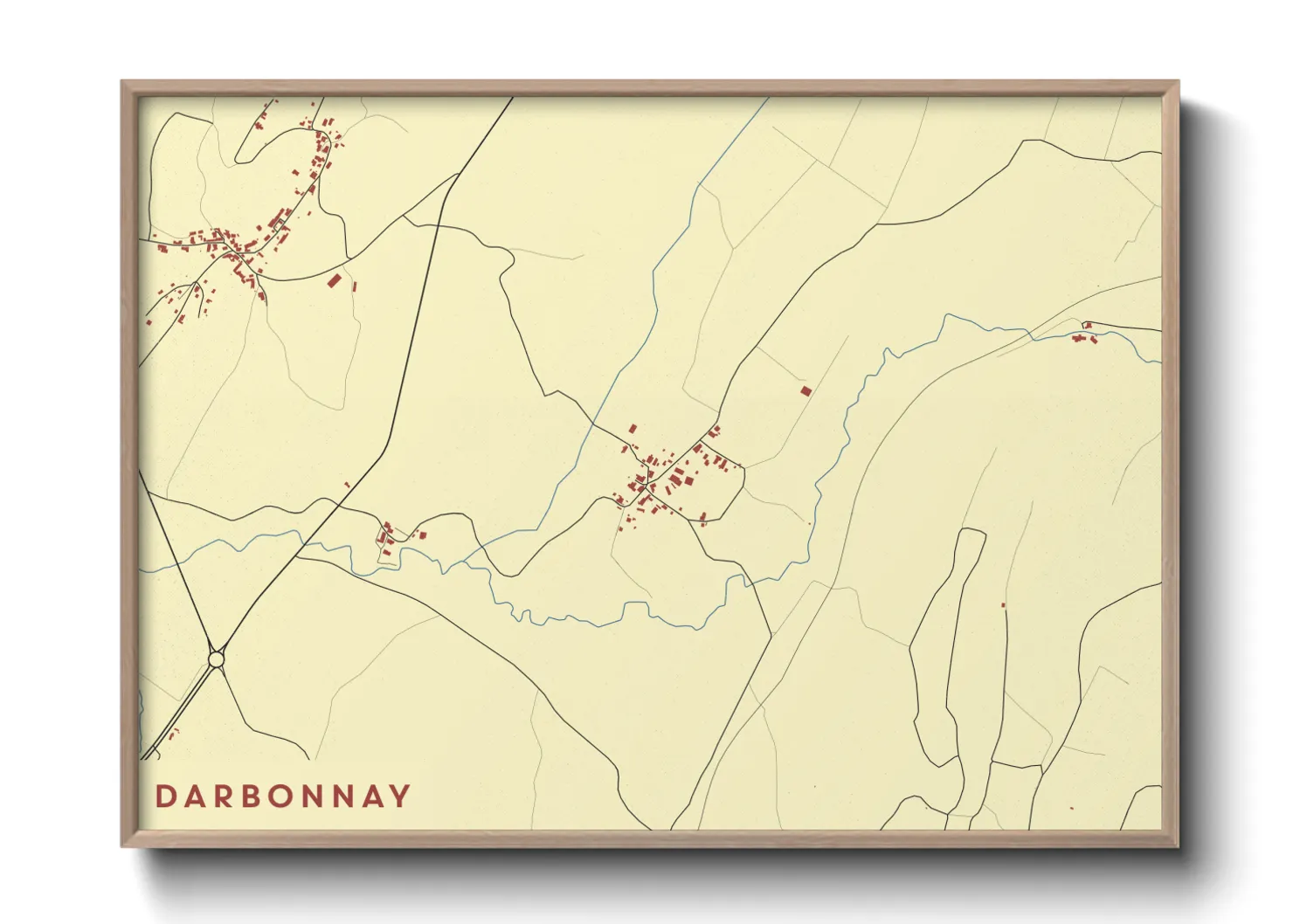 Une affiche de carte sur Darbonnay