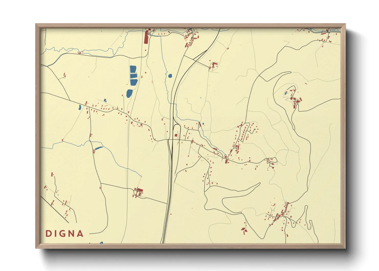 Une affiche de carte sur Digna