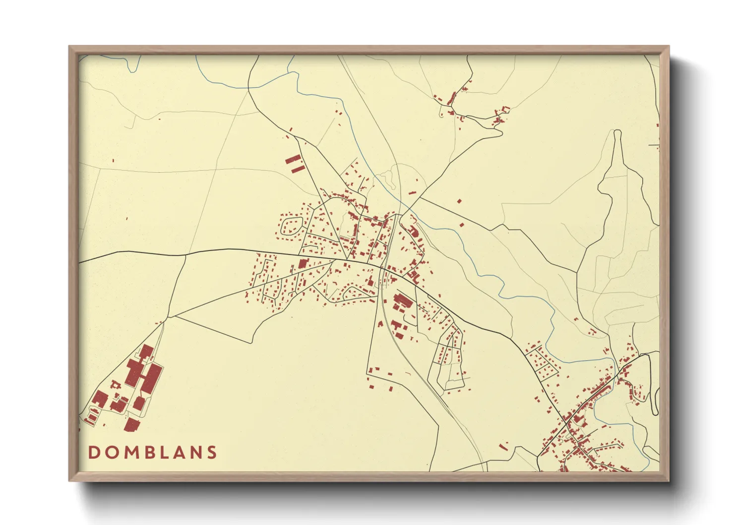 Une affiche de carte sur Domblans