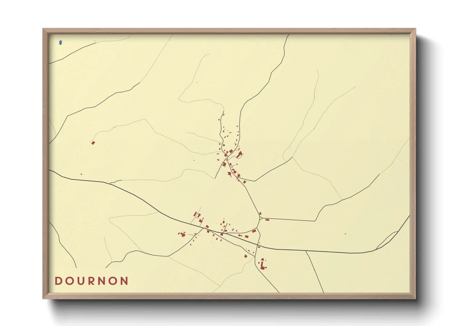 Une affiche de carte sur Dournon