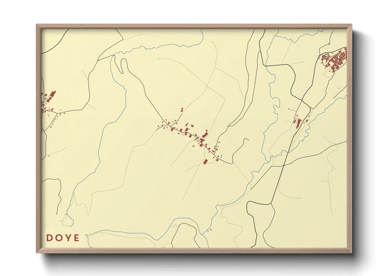 Une affiche de carte sur Doye