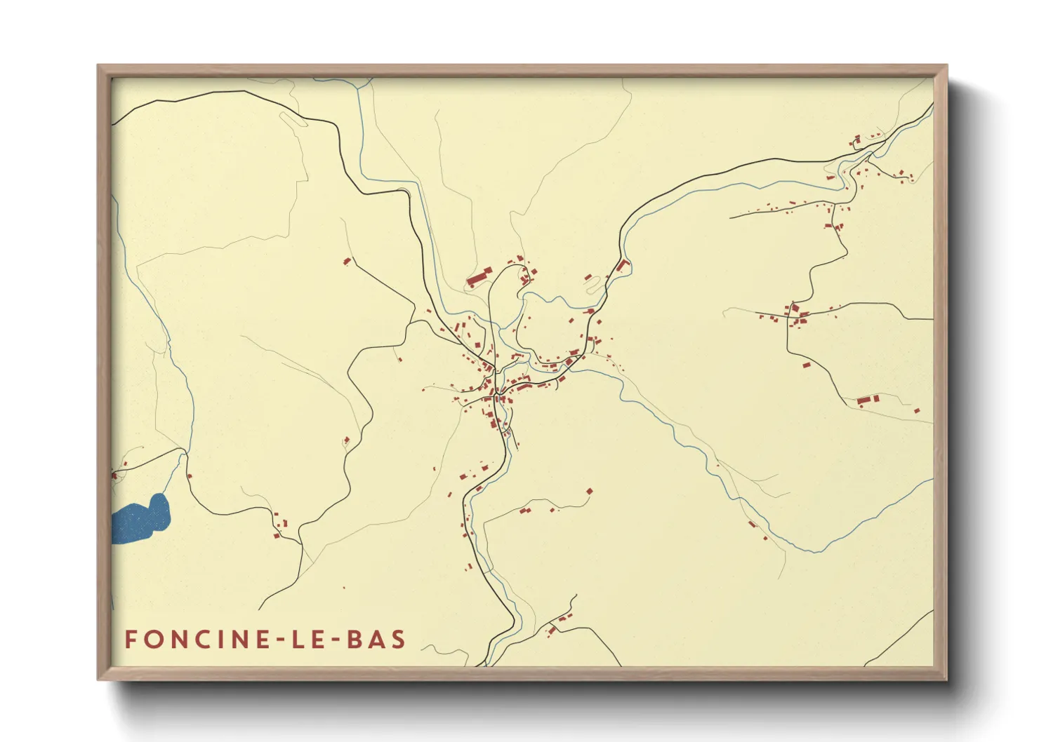 Une affiche de carte sur Foncine-le-Bas