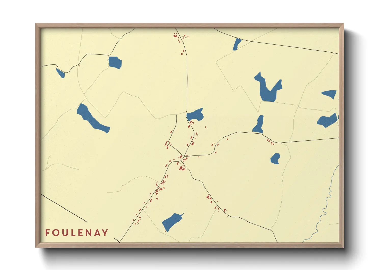 Une affiche de carte sur Foulenay