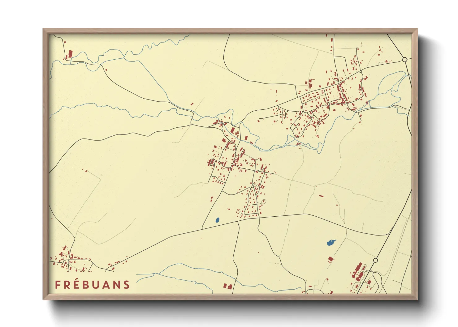 Une affiche de carte sur Frébuans
