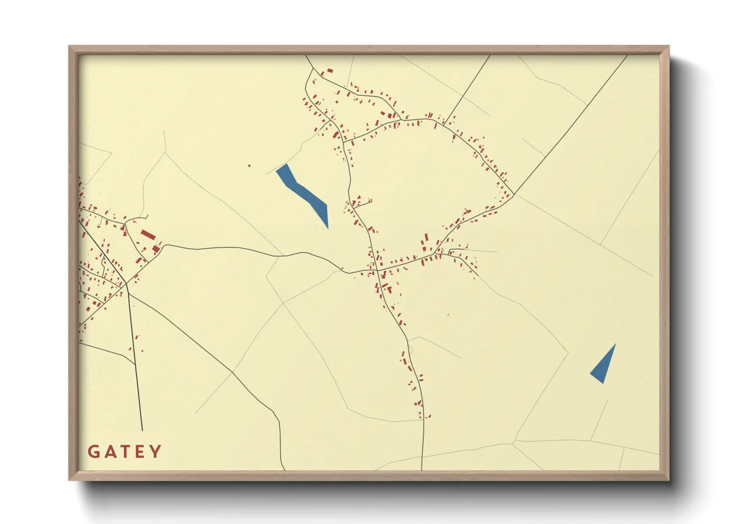 Une affiche de carte sur Gatey